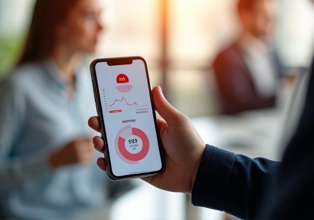 Mobile phone screen displaying a high-priority AI alert notification for a sales drop